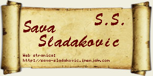 Sava Sladaković vizit kartica